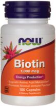 Now Foods Biotin 1000 1000mcg 100 kaps&#xFA;l