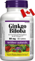 Webber Naturals Ginkgo Biloba 60mg 180 tabliet